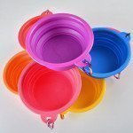 Collapsible Dog Bowl Pet Dog Portable Silicone Collapsible Travel Feeding Bowl Water Dish Feeder