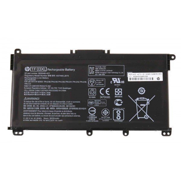 HP 15-CC 15-CD Series Tpn-c131 TF03XL HSTNN-LB7J HSTNN-LB7X Replacement Battery